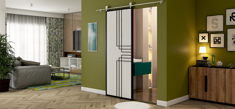 sliding bathroom door installation in Vineyard